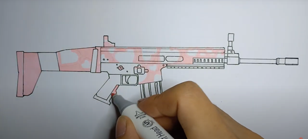 Hướng dẫn vẽ skin khẩu MP40 CÔNG NGHỆ  Free fire  How to draw MP40  Engineer  Tutorial  YouTube